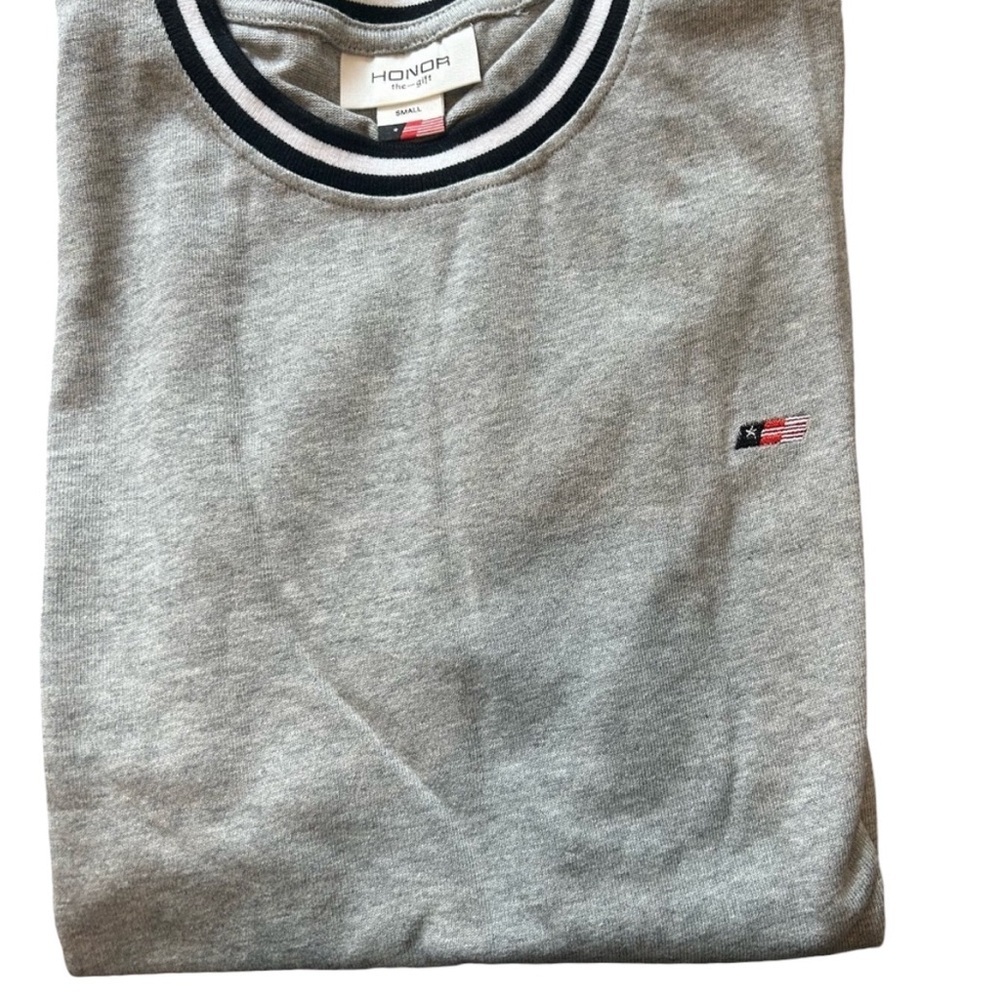 Honor The Gift Men’s Collared T-Shirt Size Small Gray Black‎ Preppy Streetwear